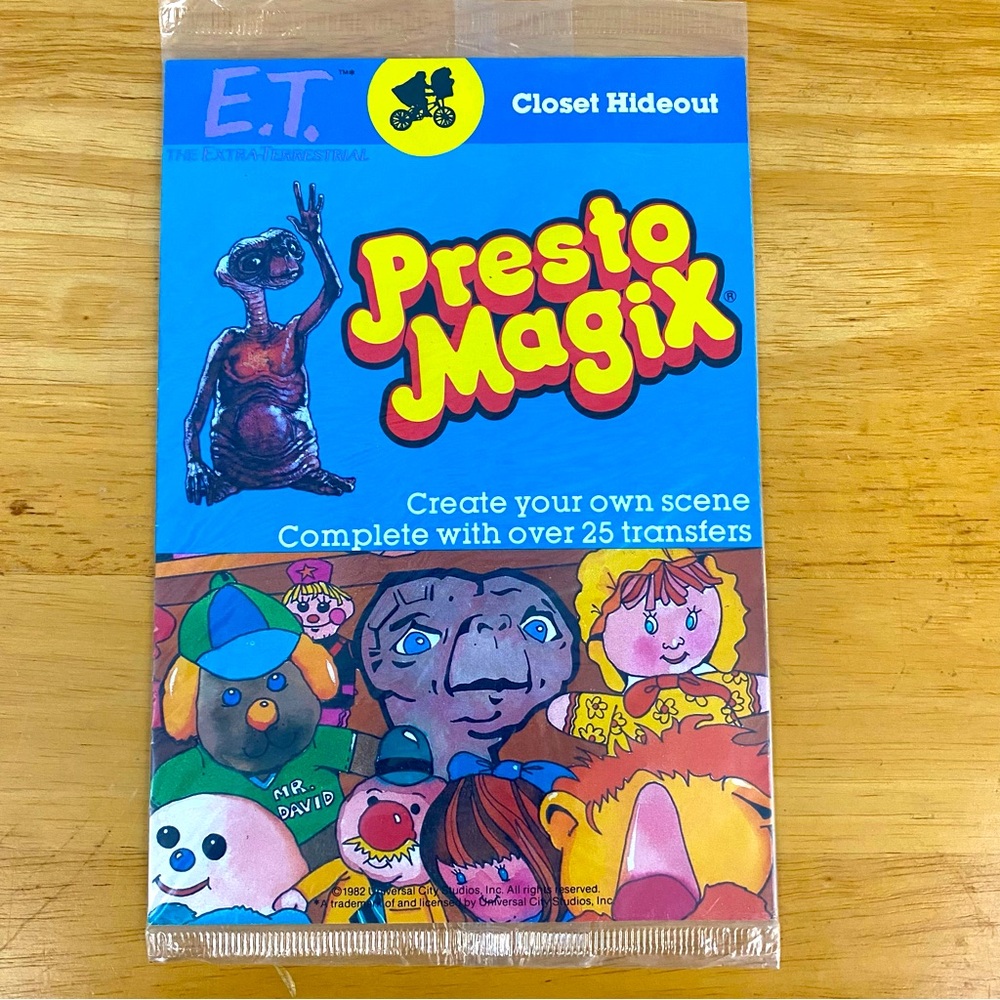 Vintage 1982 ET the Extraterrestrial Presto Magix Sealed “Closet Hideout”